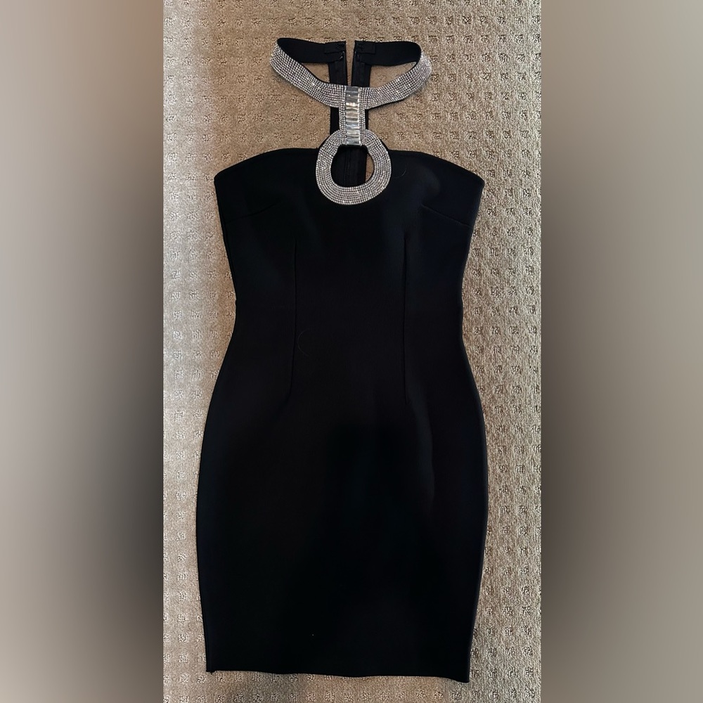 Diamante Bandage Dress Black, Size M (6-8) DL Collection